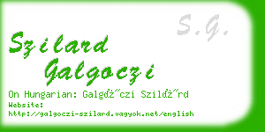 szilard galgoczi business card